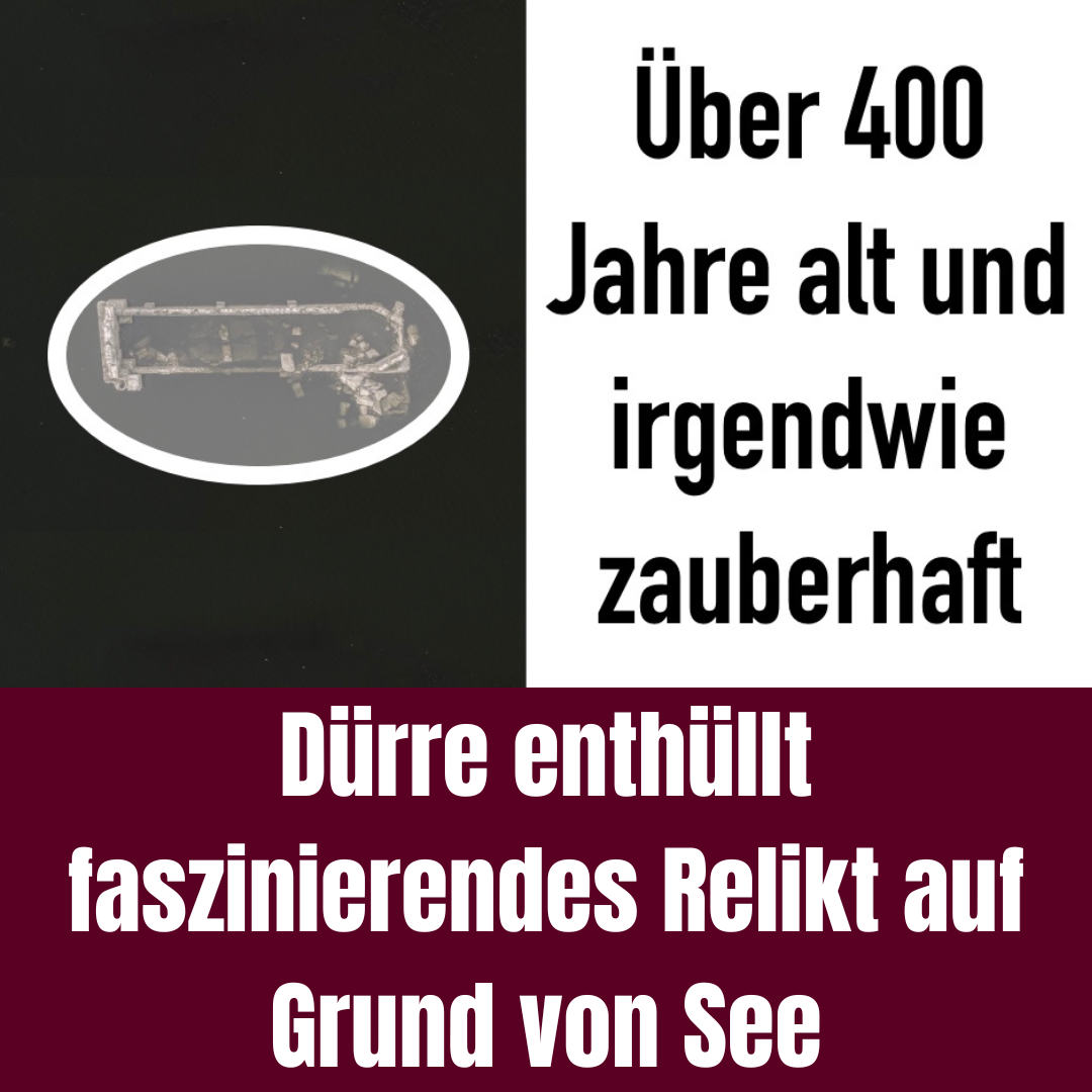 Unter Wasser: Dürre enthüllt altes Gebäude auf Grund von See