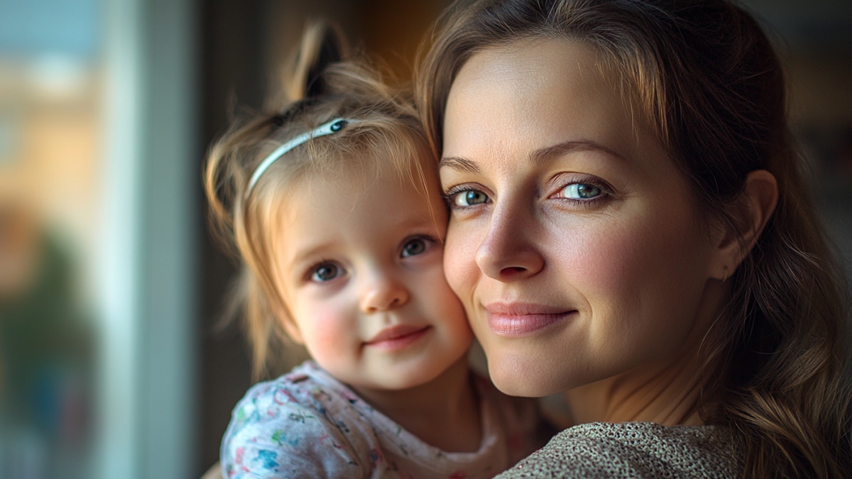 Eine Mutter und ihr Kind. (KI-generiert)