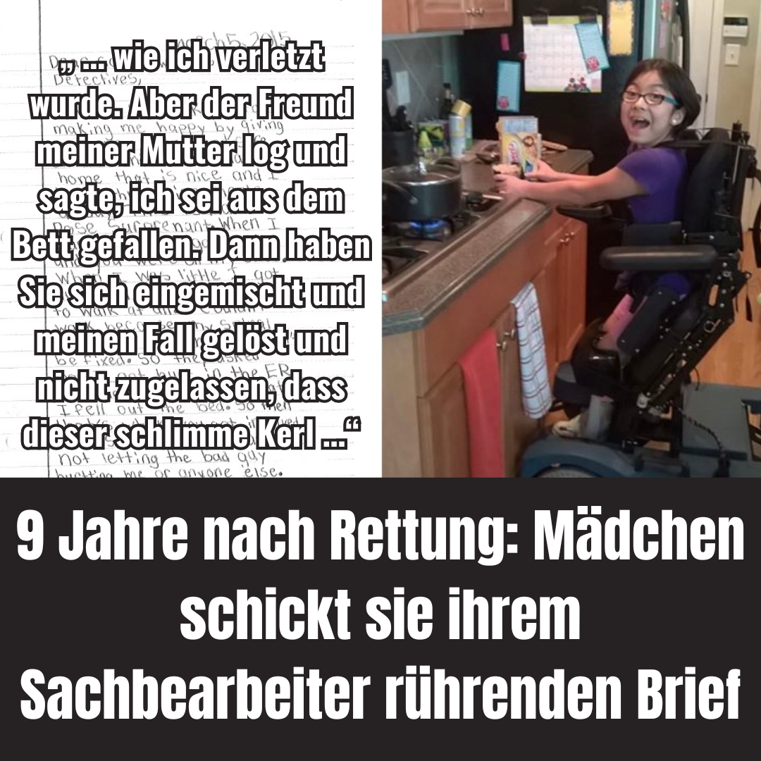 9 Jahre später: Mädchen schickt sie ihrem Sachbearbeiter rührenden Brief