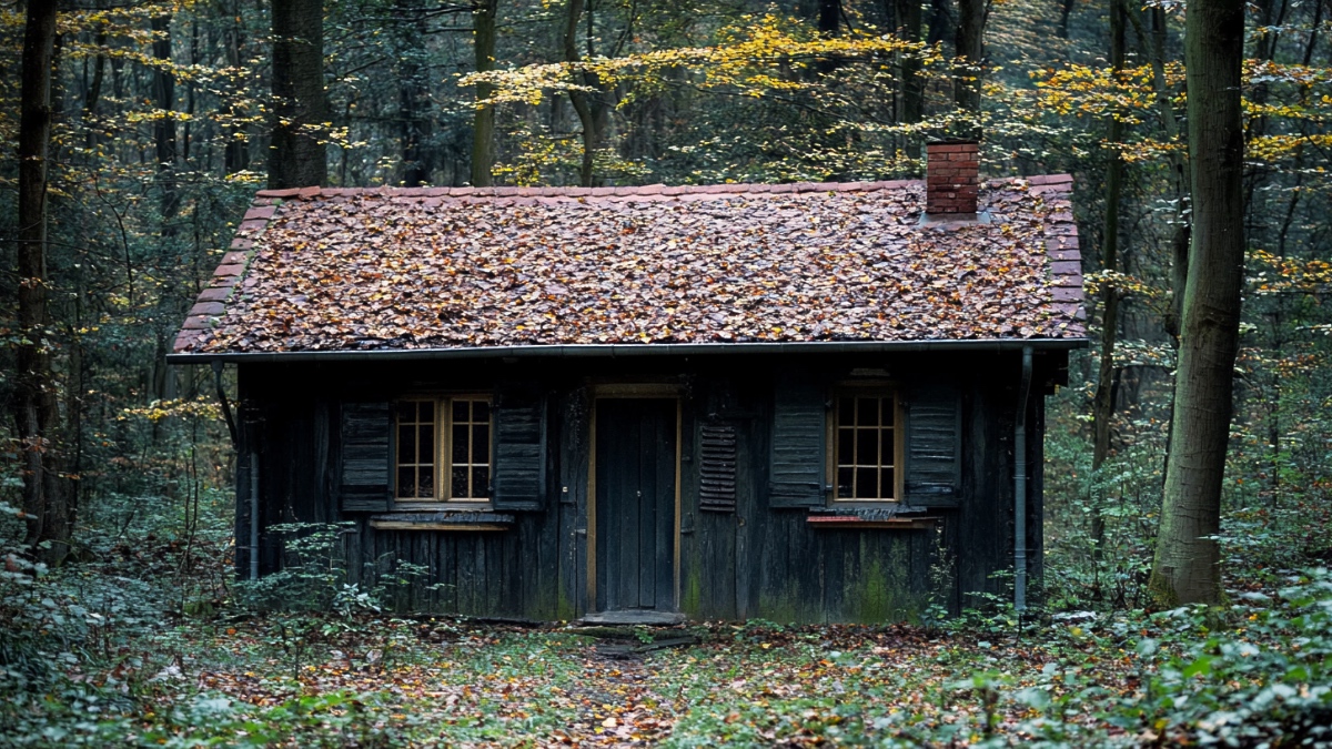 Eine gruselige Hütte. (KI-generiert)