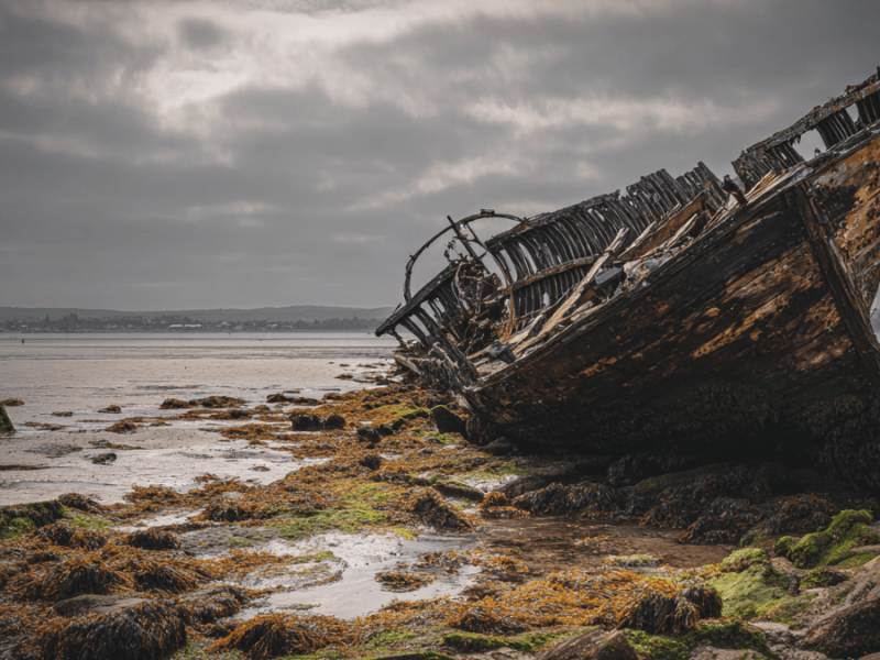 Schiffswrack. (KI-generiert)