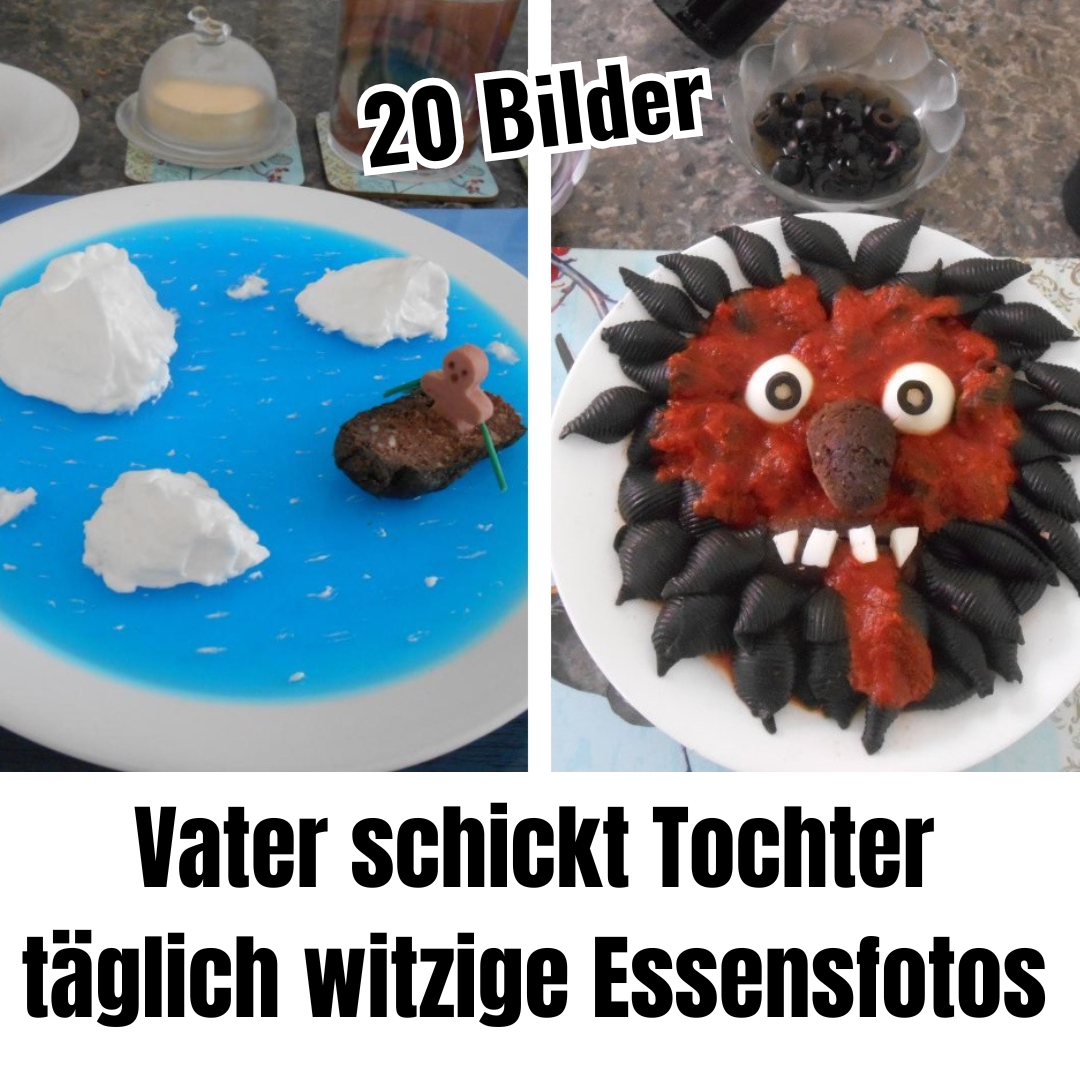 Vater schickt Tochter täglich witzige Essensfotos