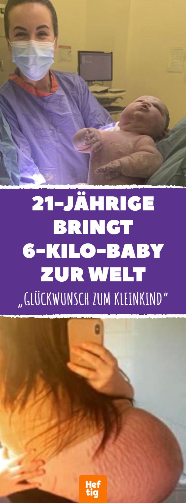 Amber Cumberland bringt 6-Kilo-Riesenbaby zur Welt