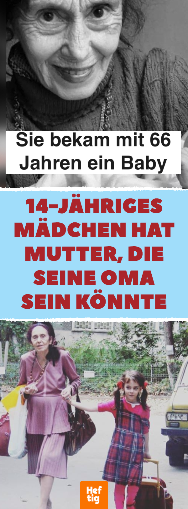 14-jähriges Mädchen hat Mutter, die seine Oma sein könnte