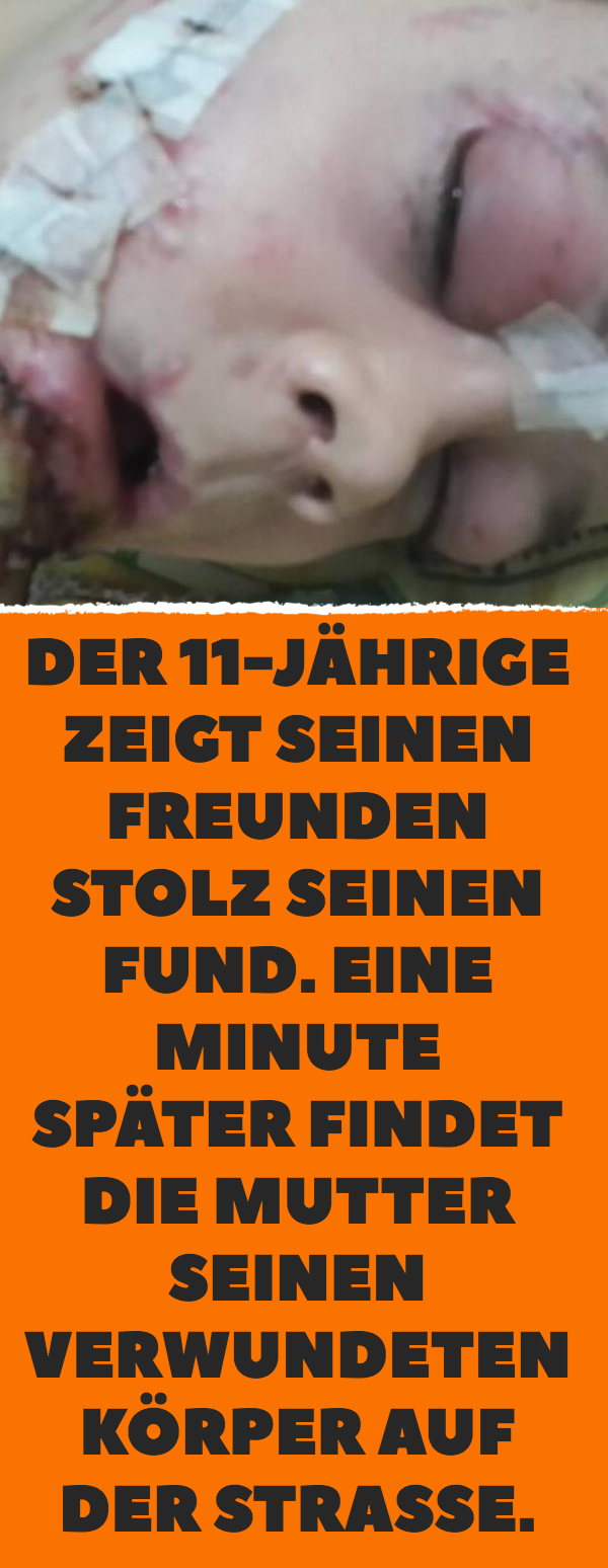 Der 11-Jährige zeigt seinen Freunden stolz seinen Fund. Eine Minute später findet die Mutter seinen verwundeten Körper auf der Straße.