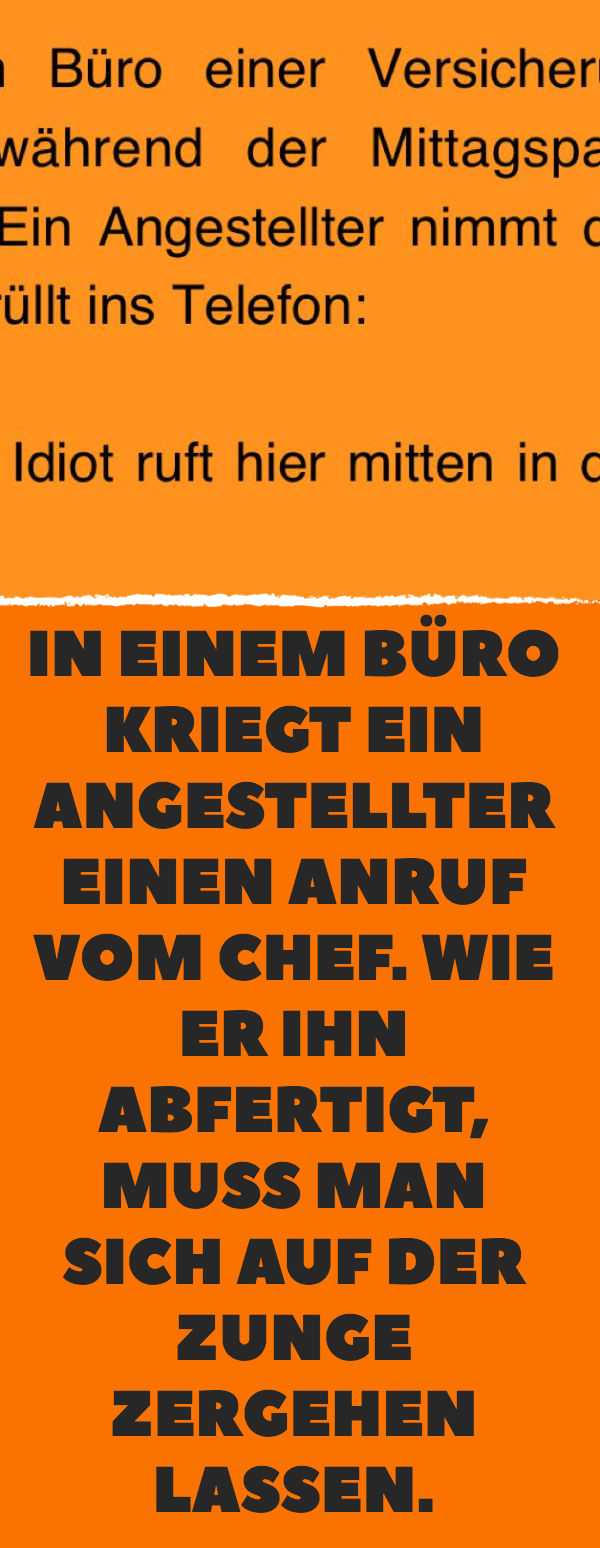 Witz des Tages: Angestellter beleidigt Vorgesetzten