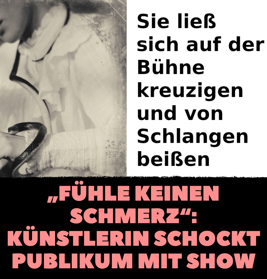 „Fühle keinen Schmerz“: Künstlerin schockt Publikum mit Show