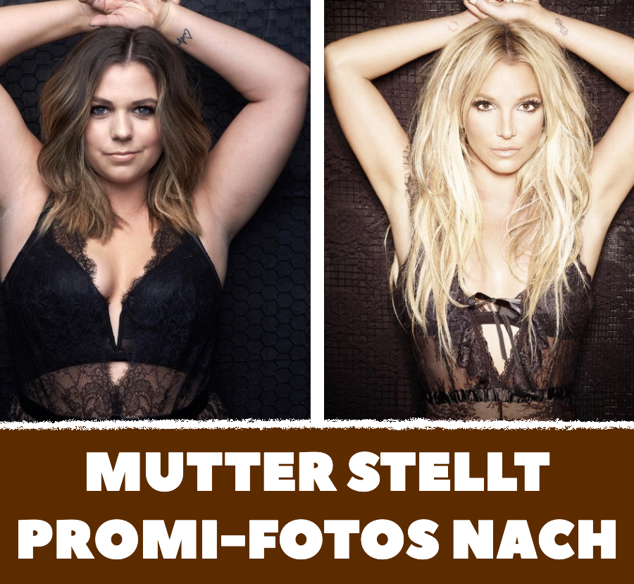 10 Bilder: Mutter stellt Promi-Fotos nach