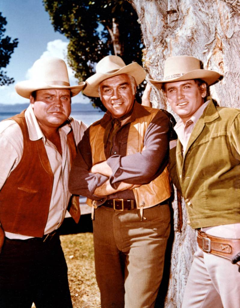 Hoss, Ben und Little Joe Cartwright aus der Serie Bonanza