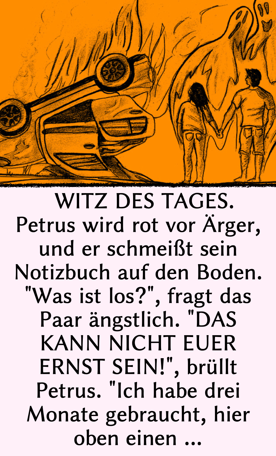 Witz des Tages: Katholisches Pärchen  verunglückt auf dem Weg zum Altar