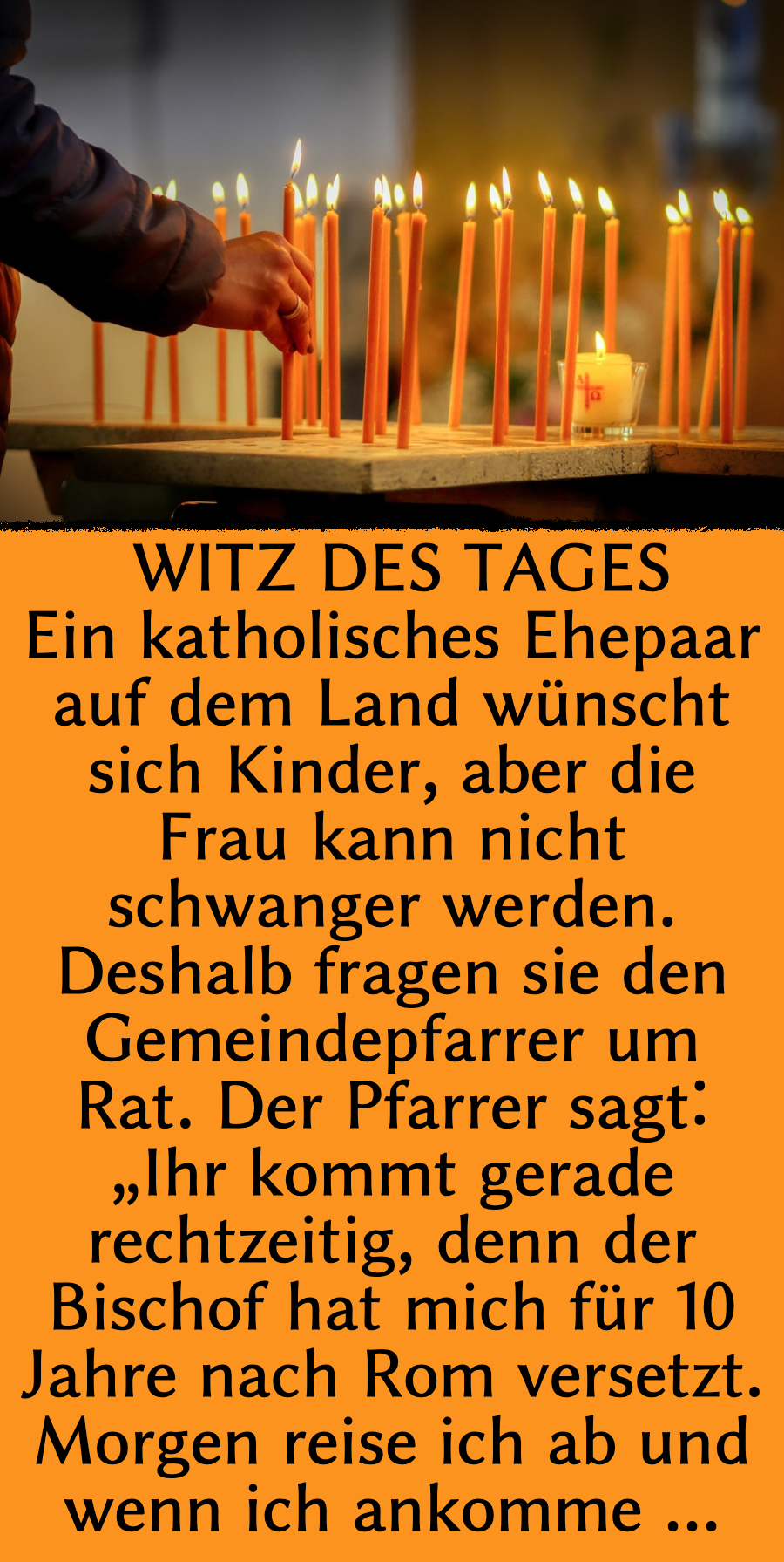 Witz des Tages: Pfarrer hilft Ehepaar beim Kinderkriegen