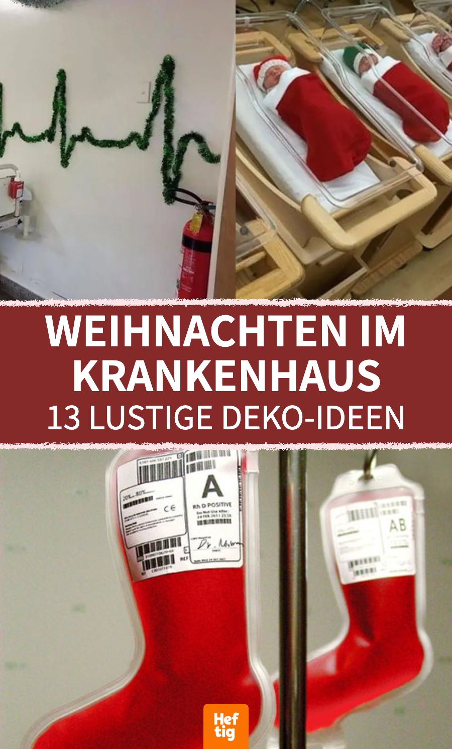 13 lustige Weihnachtsdekos in Krankenhäusern