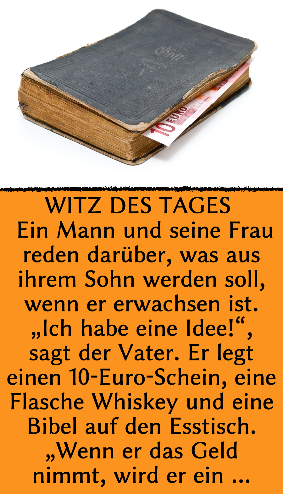 Witz des Tages: Sohn überrascht Eltern mit Berufswahl