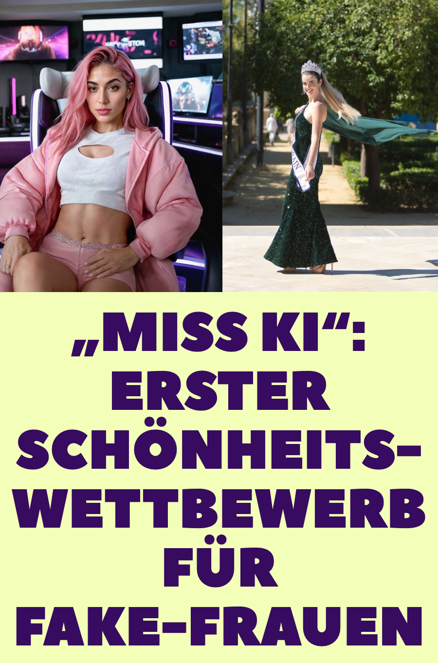 „Miss KI“: Erster Schönheitswettbewerb für Fake-Frauen