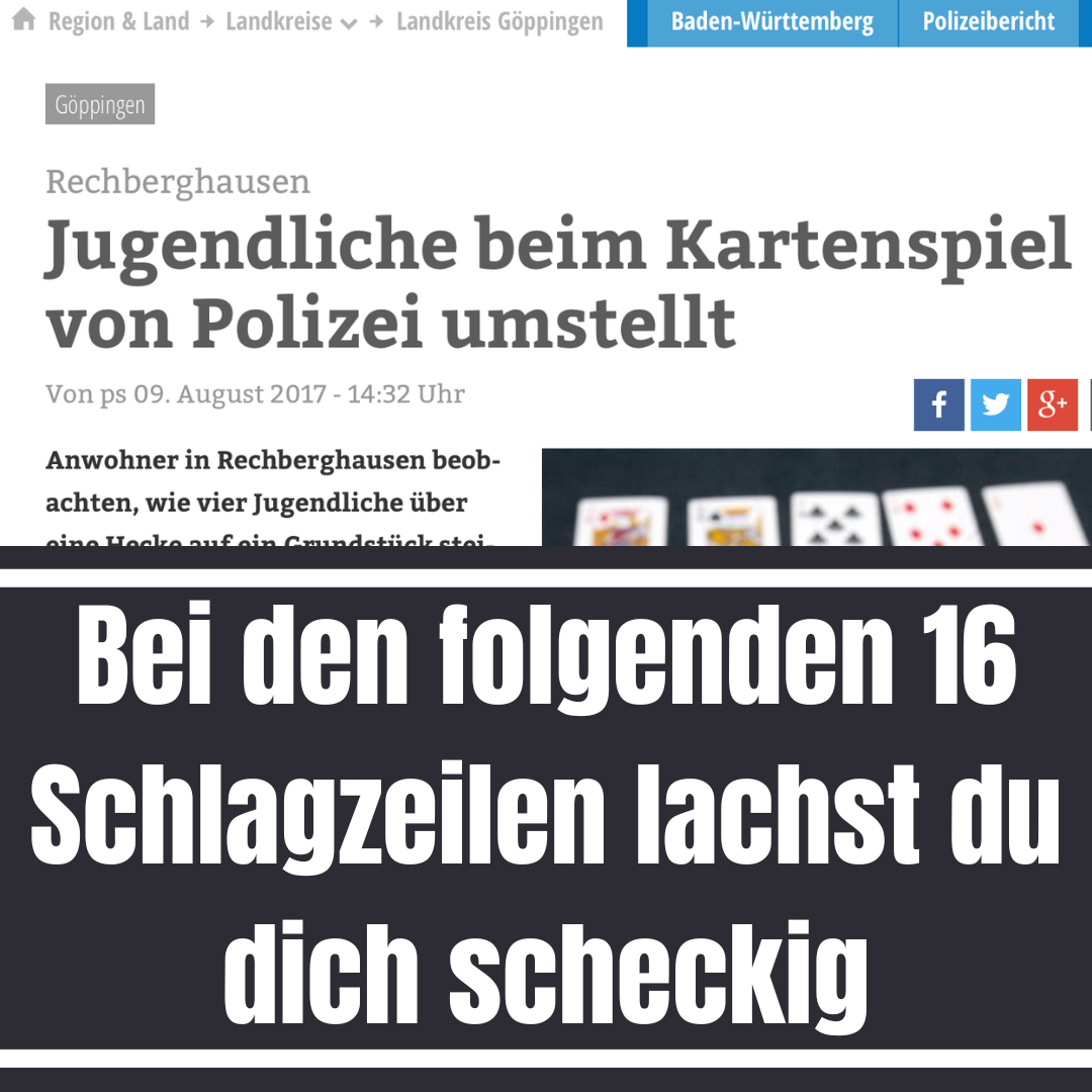 Bei den folgenden 16 Schlagzeilen lachst du dich scheckig