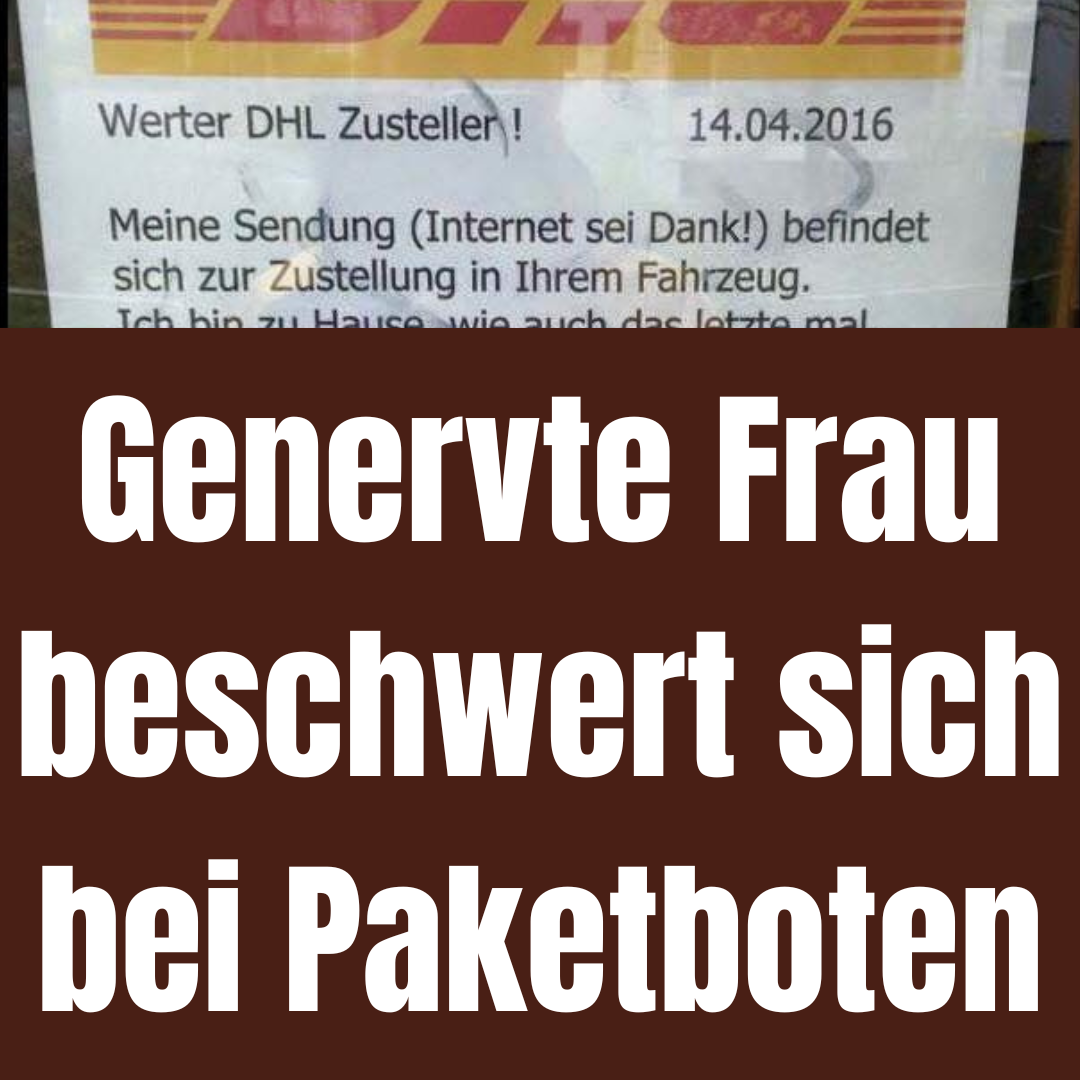 Genervte Frau beschwert sich bei Paketboten